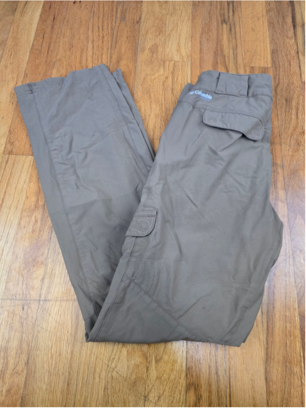 Women's Columbia Titanium Straight Leg Cargo Pants Size 2 Beige